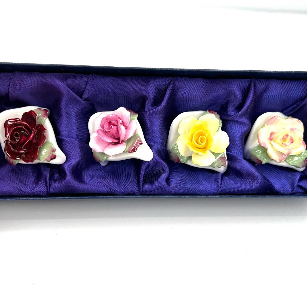 AYNSLEY England hand modeled painted fine bone China card holder - Picture 5 of 5